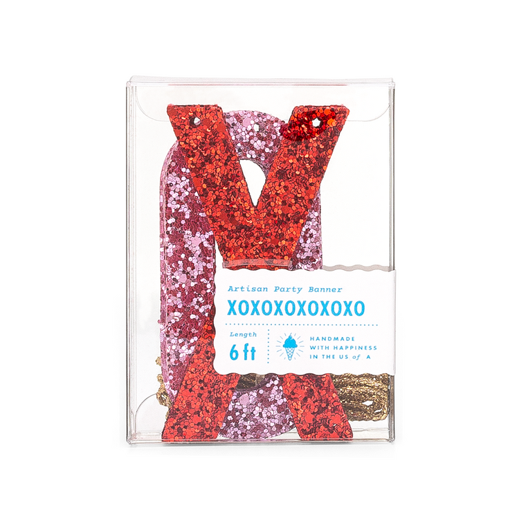 Red & Pink XOXO Artisan Banner