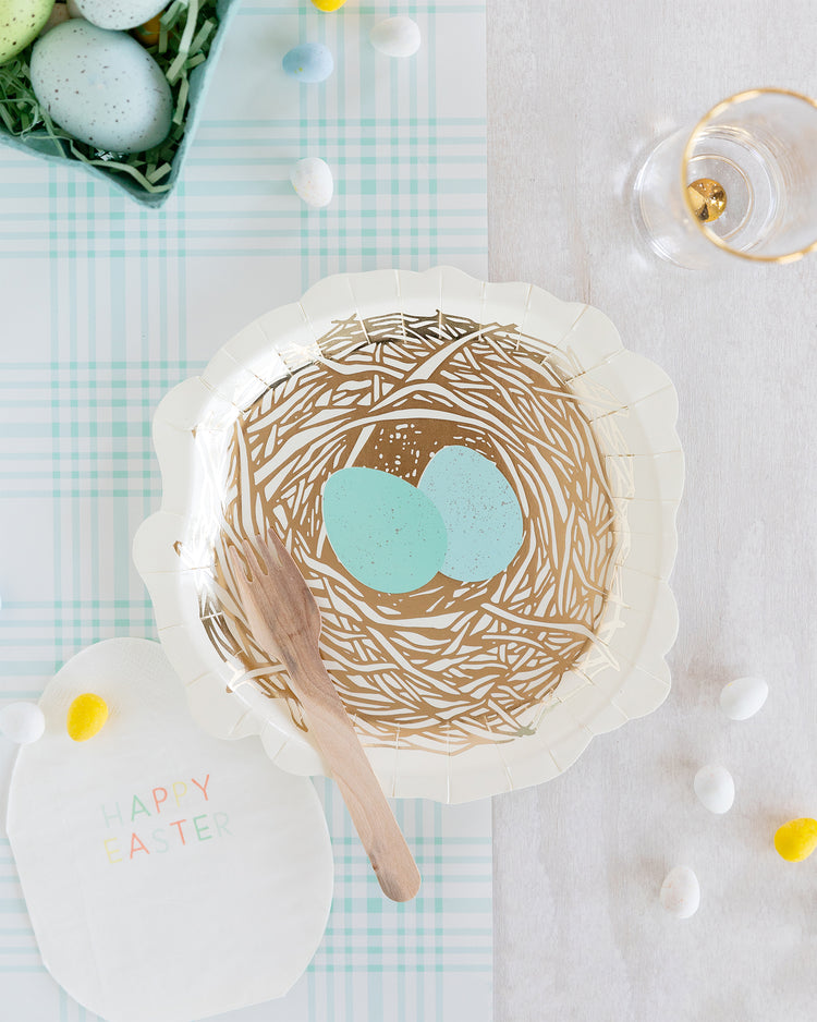 Easter Egg Nest Plates