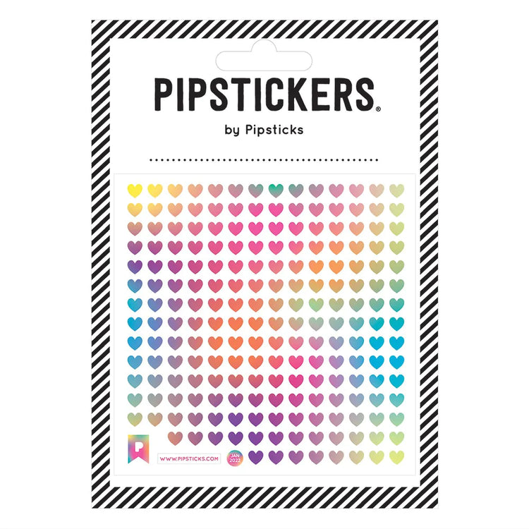 Ombre Rainbow Tiny Hearts Stickers