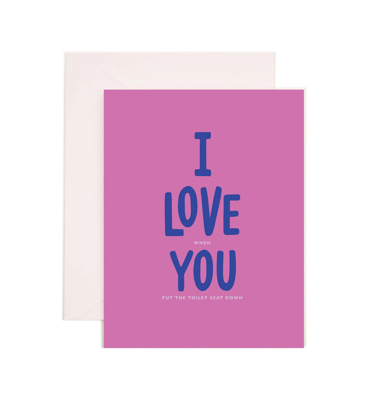 Toilet Seat Love Card