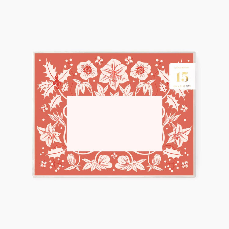Winter Botanicals boxed set of envelopes