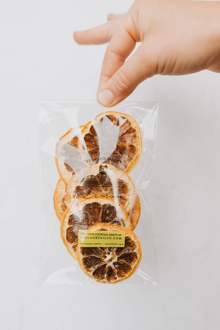Dehydrated Lemon Cocktail Garnishes