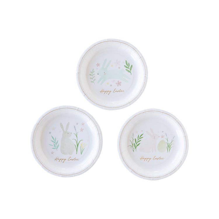 Watercolor Easter Round 7" Plate Set
