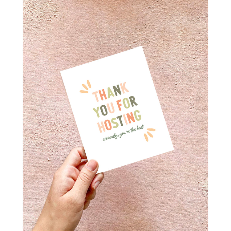 Hosting Thank You Card - Thanksgiving Card