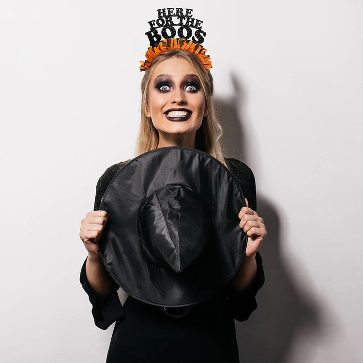 Here for the Boos Halloween Party Crown