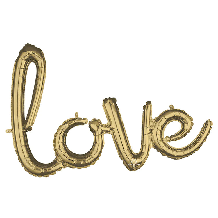 Love White Gold Foil Balloon