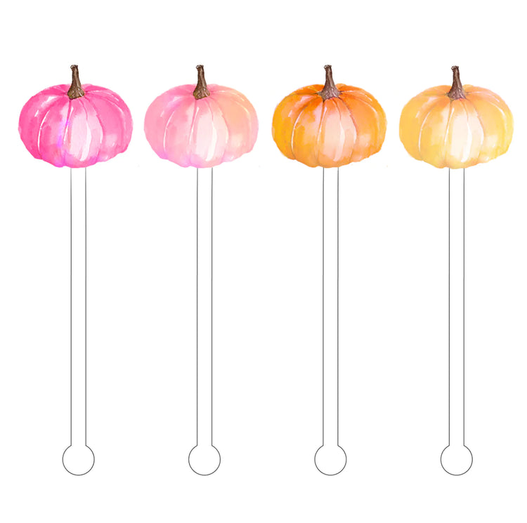 Ombre Pumpkin Acrylic Stir Sticks