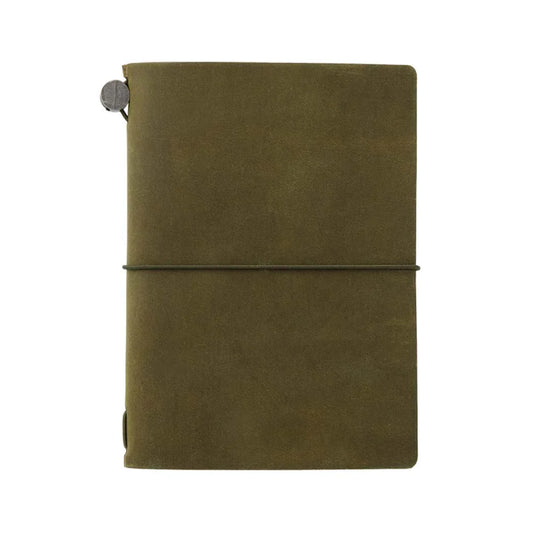 Traveler's Company Leather Journal Starter Kit Olive - Passport Size