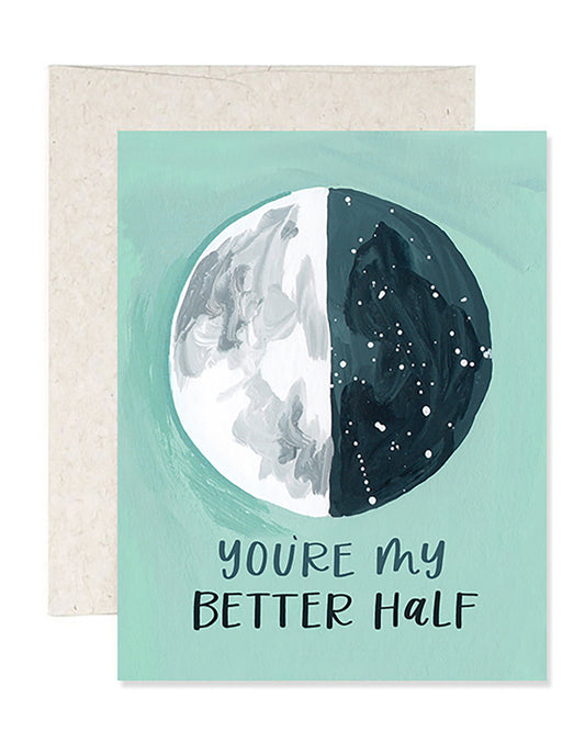 Better Half Moon Greeting Card
