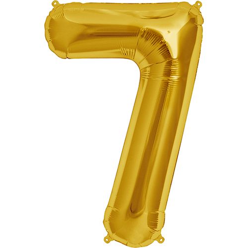 Gold Number 7 Foil Balloon