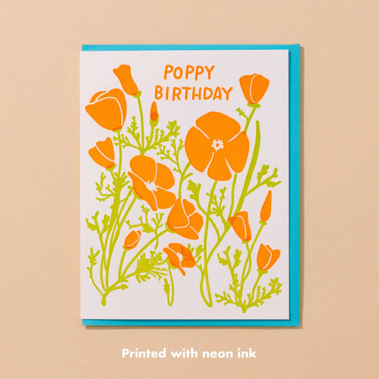 Poppy Birthday Greeting Card