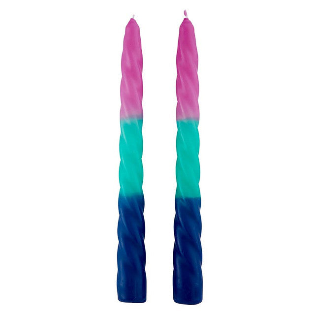 Taper Candle - Pink/Green/Blue