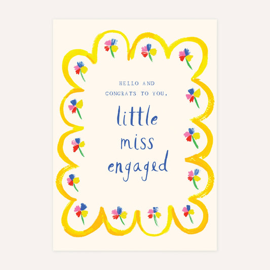 Little Miss Engaged Card