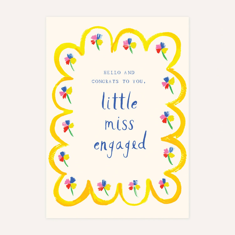 Little Miss Engaged Card