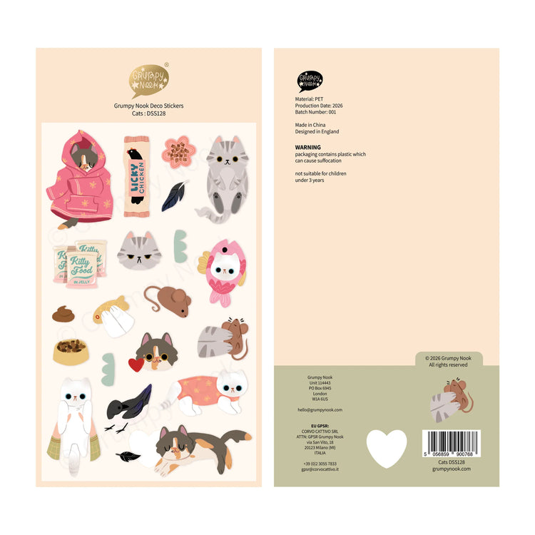 Cats Deco Sticker Sheet