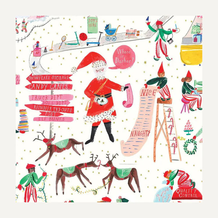 North Pole HQ Gift Wrap Sheet