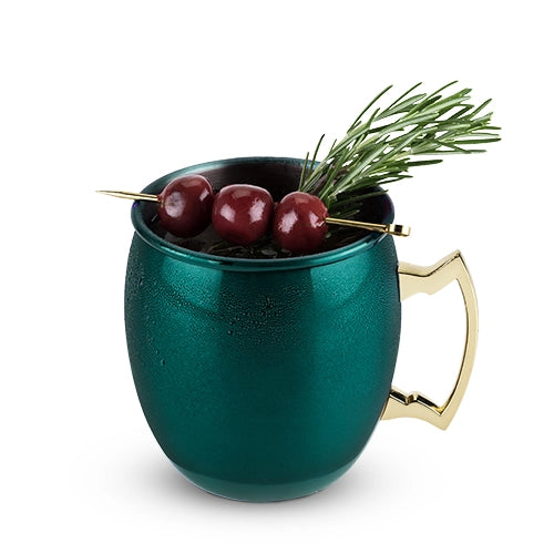 Emerald Green & Gold-Plated Stainless Steel Moscow Mule Mug