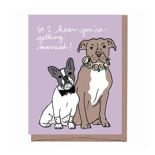 Wedding Dogs Greeting Card