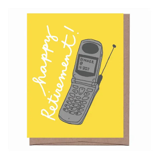 Retirement Flip Phone Greeting Card