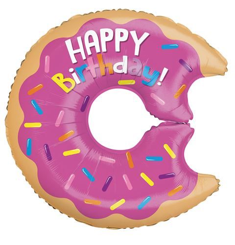 Happy Birthday Donut Shape Balloon
