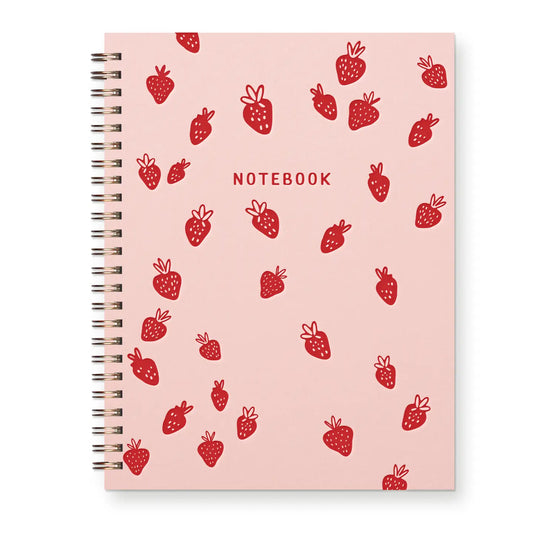 Strawberry Pattern Journal: Lined Notebook