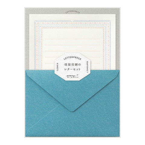 Blue Frame Letter Writing Set