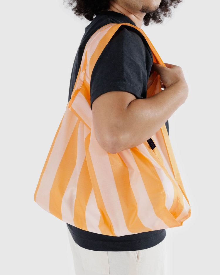 Tangerine Stripe Reusable Bag