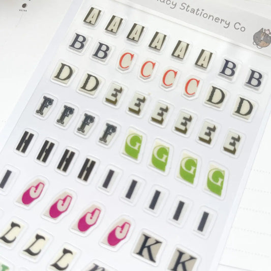 Magazine Letter Sticker Sheet