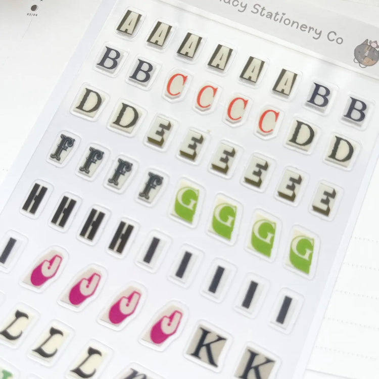 Magazine Letter Sticker Sheet