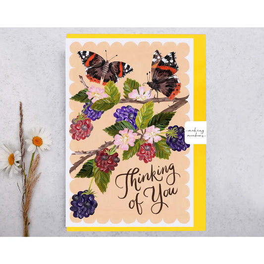 In Our Thoughts Butterfly Greeting Card