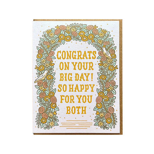 Congrats Wedding Arch Greeting Card
