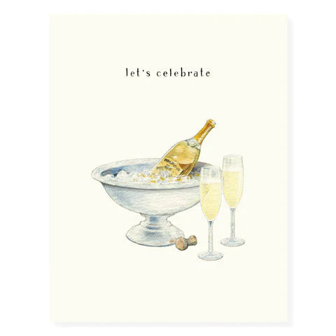 Champagne and Flutes Greeting Cards