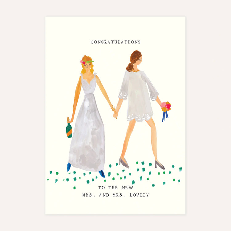 Mrs. & Mrs. Lovely Wedding Card