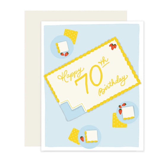 70 Cake - Birthday Card