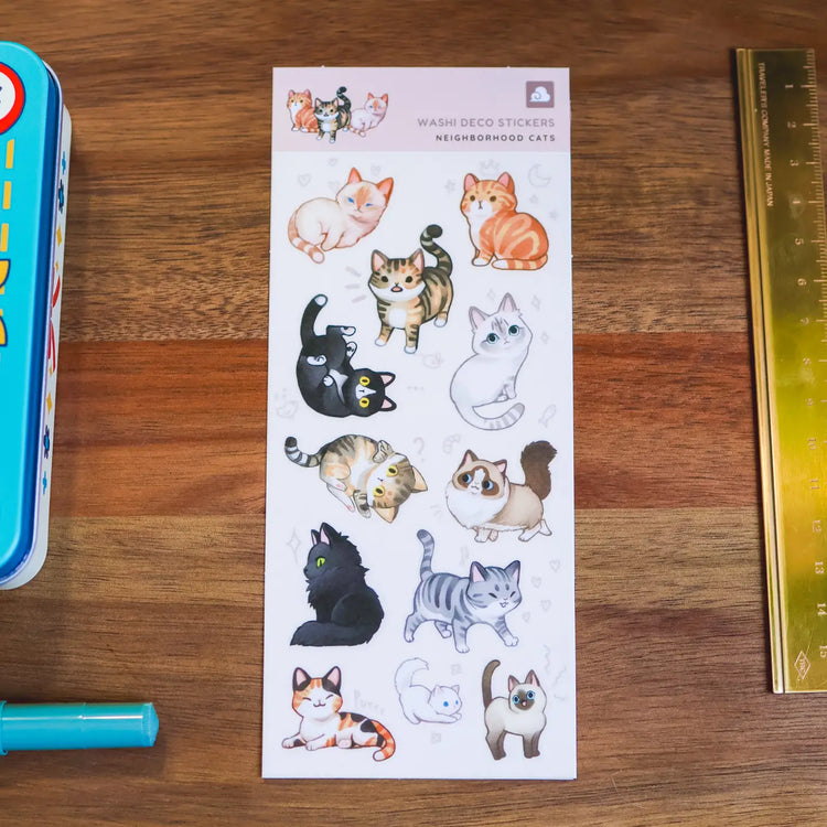 Neighborhood Cats Sticker Sheet