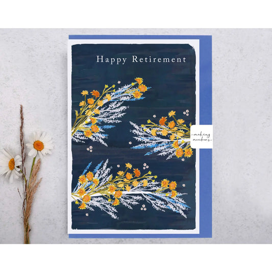 Happy Retirement Flowers Greeting Card