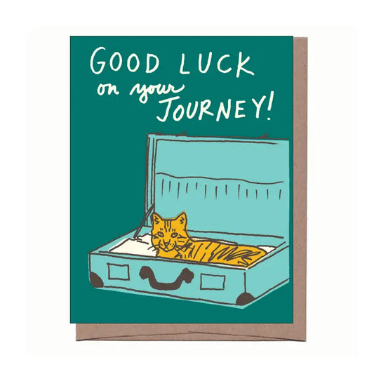 Cat in Suitcase Greeting Card