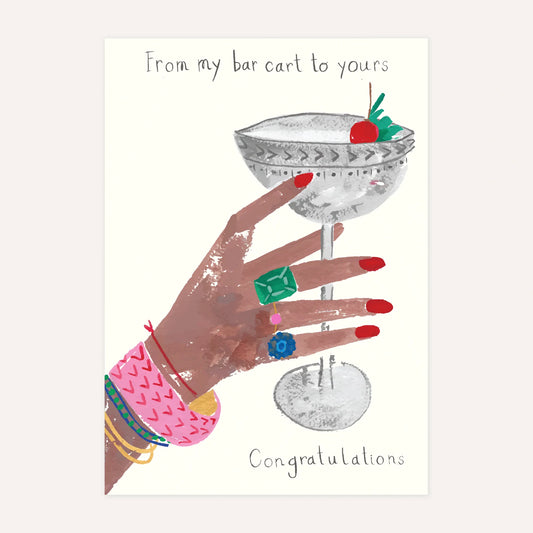 From My Bar Cart to Yours Congratulations Card