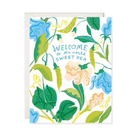 Sweet Pea Baby Card