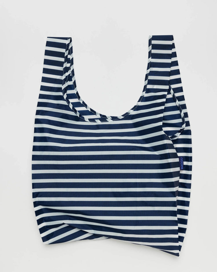 Navy Stripe Reusable Bag