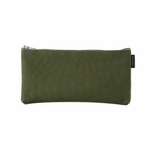 Olive Flat Pencil Case