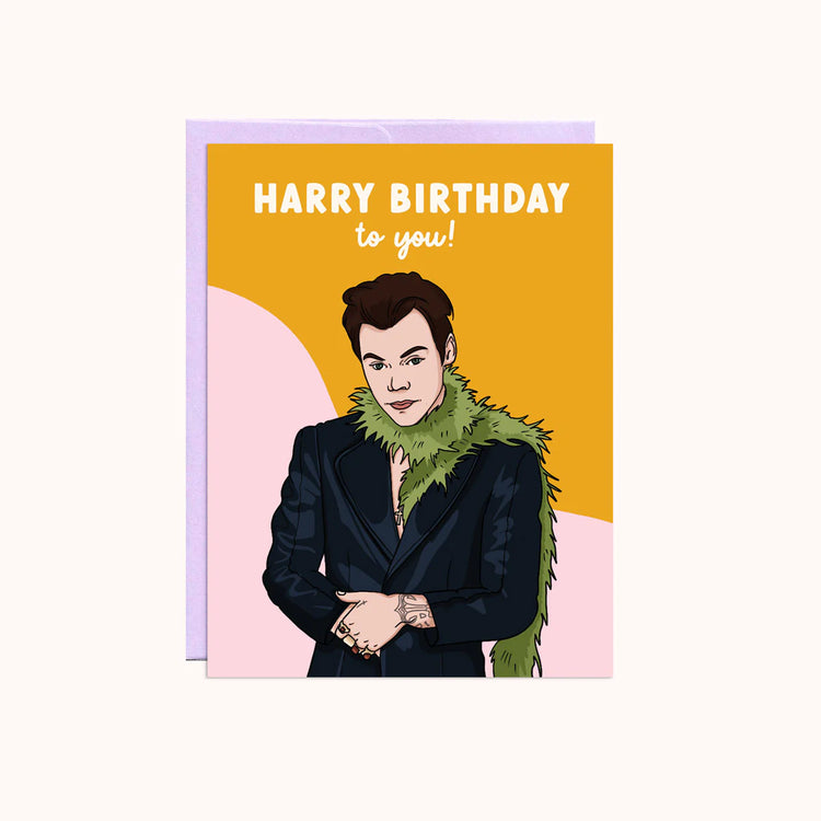 Green Boa Birthday Card