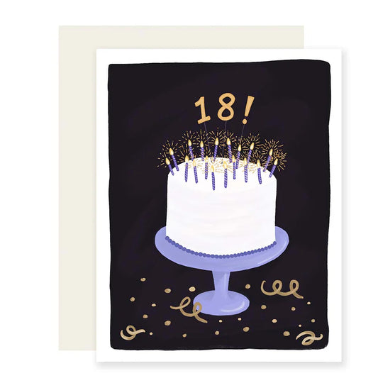 18 Cake - Birthday Card