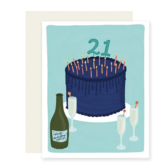 21 Cake - Birthday Card