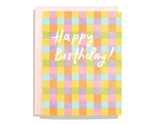 Plaid Birthday Greeting Card