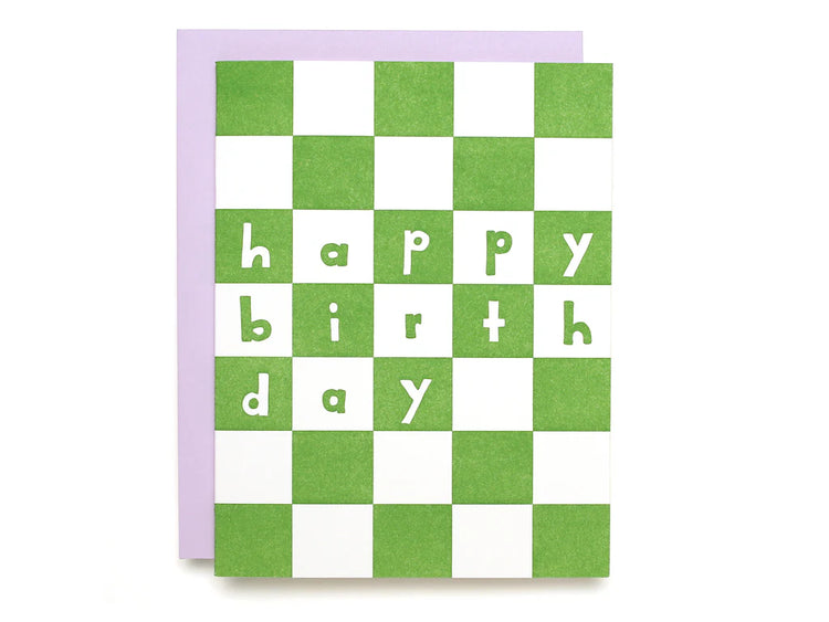 Checker Birthday Greeting Card