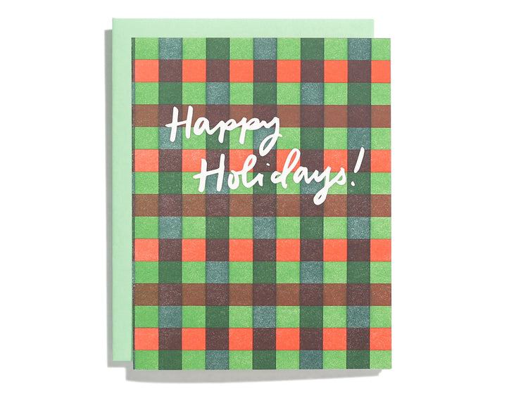 Plaid Holiday Greeting Card