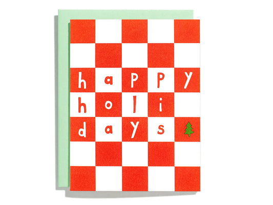 Holiday Checker Greeting Card