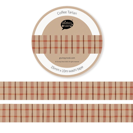 Coffee Tartan Washi Tape
