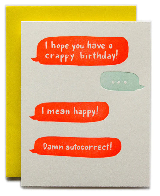 Crappy Birthday Greeting Card